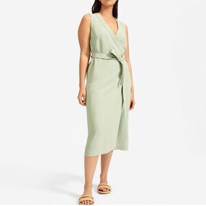Everlane The Japanese Goweave Sleeveless Wrap Dress Size 8 Light Green Size 8 NW